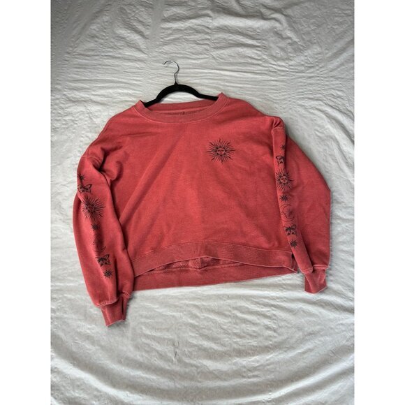 Rebellious One Womens Rust Sweatshirt M long sleeve lightweight pullover - Picture 1 of 7